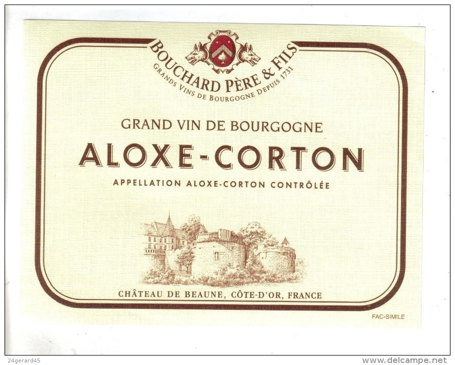 LOT 3 ETIQUETTES BOUTEILLE VIN - Bourgogne Aloxe Corton Et Beaune Le Chateau, Bourgogne Blanc Pouilly Vinzelles - Collections & Sets