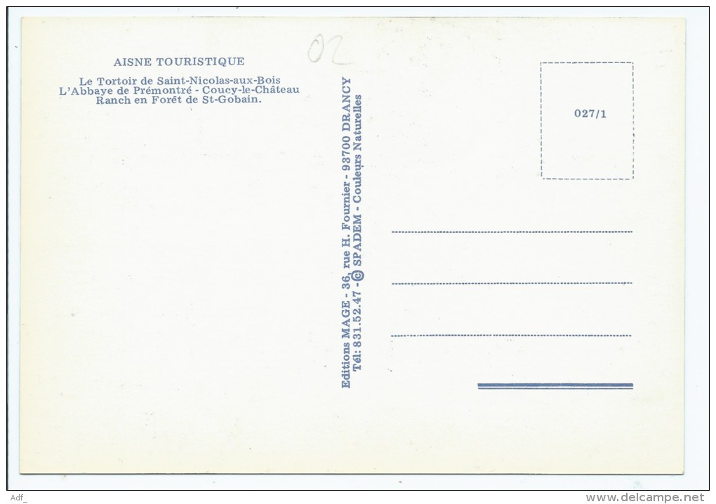 CP LE TORTOIR DE SAINT NICOLAS AUX BOIS, L'ABBAYE DE PREMONTRE, COUCY LE CHATEAU, RANCH EN FORET DE ST GOBAIN, AISNE 02 - Autres & Non Classés