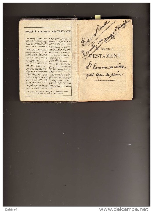 Nouveau Testament  - Modèle De Guerre  - Traduit Par Hugues Oltramare  - 1914  - Typographie Adrien Maréchal  Paris - Oorlog 1914-18