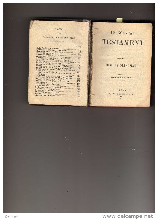 Nouveau Testament  - Modèle De Guerre  - Traduit Par Hugues Oltramare  - 1914  - Typographie Adrien Maréchal  Paris - War 1914-18