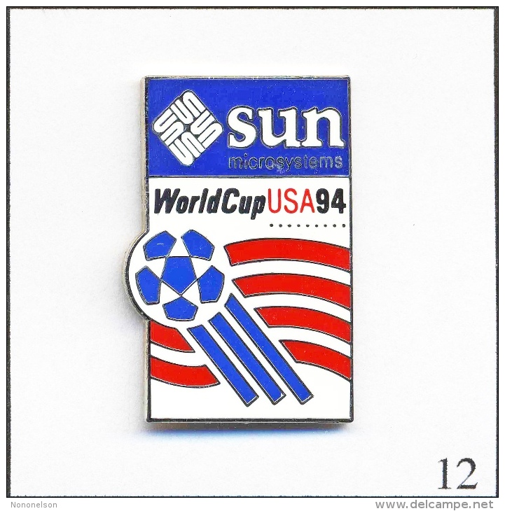 Pin´s Football / Coupe Du Monde USA 1994 - Sponsor Sun Microinformatique. Est. © 1991-WC94/ISL. Aminco. Zamac. T269-12 - Voetbal