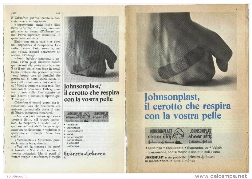 1967 - Cerotto JOHNSONPLAST (johnson & Johnson) - 2 Pag. Pubblicità 13 X 18 Cm. - Tijdschriften