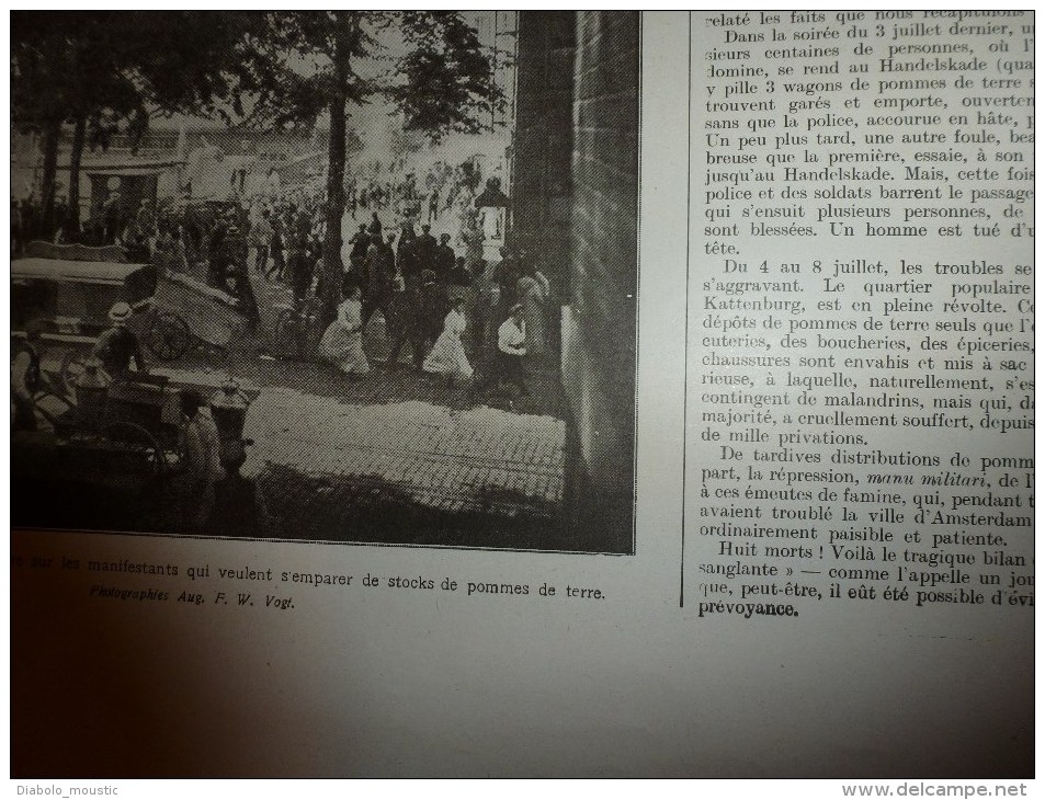 1917 ;LIBRE BELGIQUE;Athènes;Révolte RUSSIE;Emeute des POMMES DE TERRE à Amsterdam;Le TROIS-MATS Saint-Antoine-de-Padoue