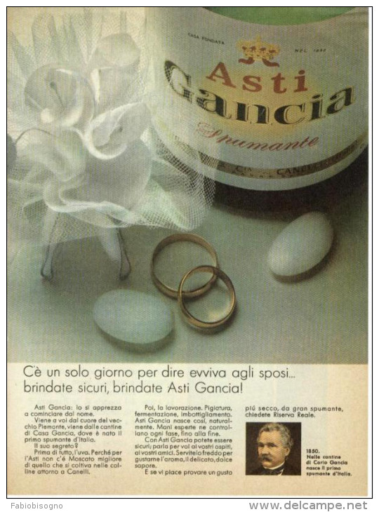 1967 - Spumante ASTI GANCIA - 5 Pagine Pubblicità  Cm. 13 X 18 - Champagne & Mousseux