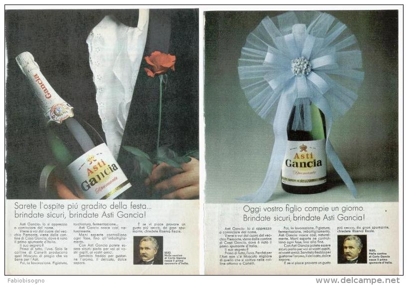 1967 - Spumante ASTI GANCIA - 5 Pagine Pubblicità  Cm. 13 X 18 - Champagne & Sparkling Wine