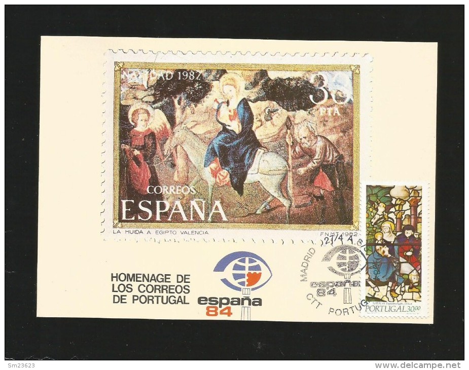 Portugal / Spanien 1982 ,  Homenage De Los Correos De Portugal - Espana 84 - SS - 2 Scan - - Oblitérés