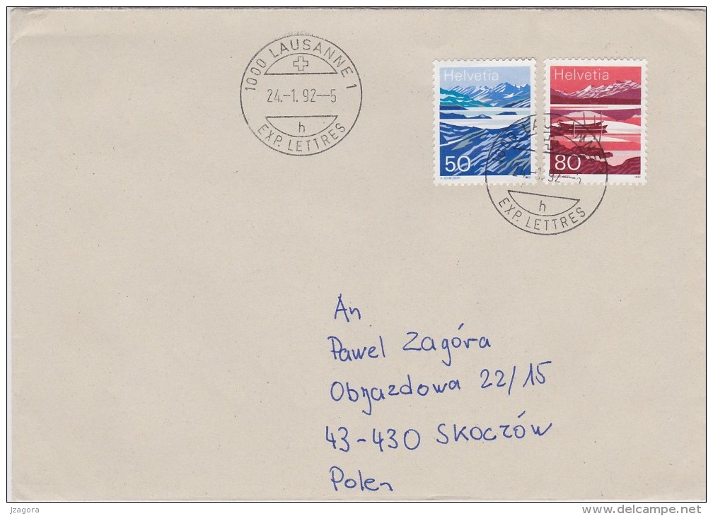 SWISS SCHWEIZ SWITZERLAND 1968 1986 1991 - 3 Covers To POLAND Pragma AUTOMAT MÄRKE ATM - Automatic Stamps