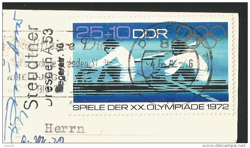 DRESDEN Zwinger Sachsen Briefmarke OLYMPIADE 1972 - Dresden