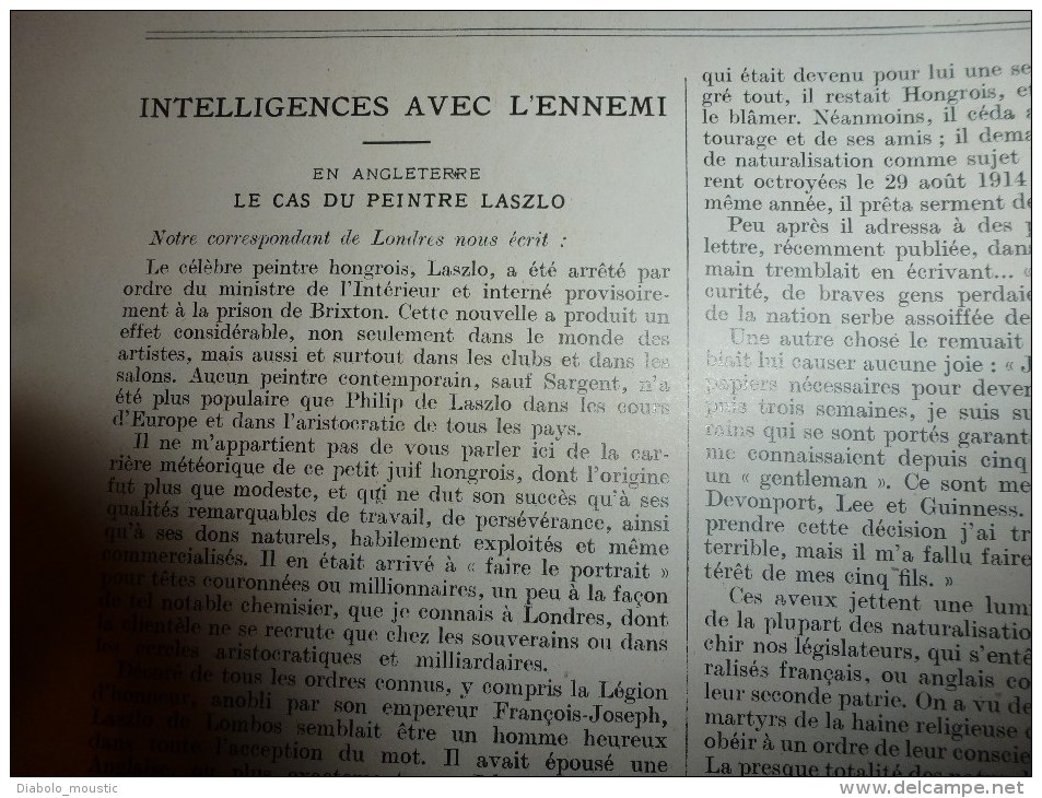 1917 ;Le TROIS-MATS "KLEBERT" et son équipage à l'honneur; Espion LASZLO; Femmes aux champs;KERENSKY; Faire du BON PAIN