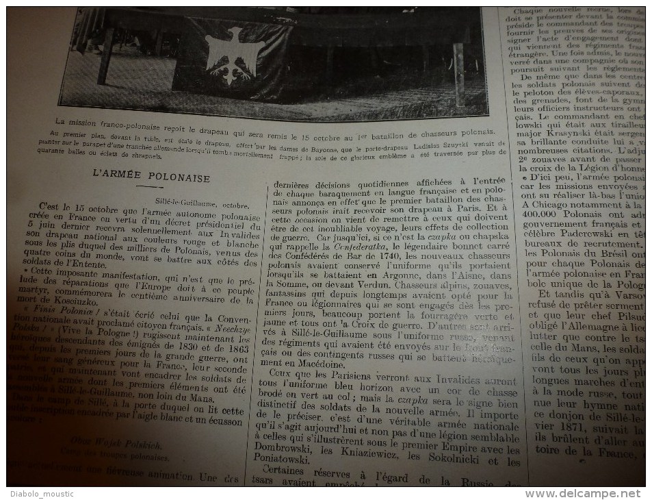 1917 ;Le TROIS-MATS "KLEBERT" et son équipage à l'honneur; Espion LASZLO; Femmes aux champs;KERENSKY; Faire du BON PAIN