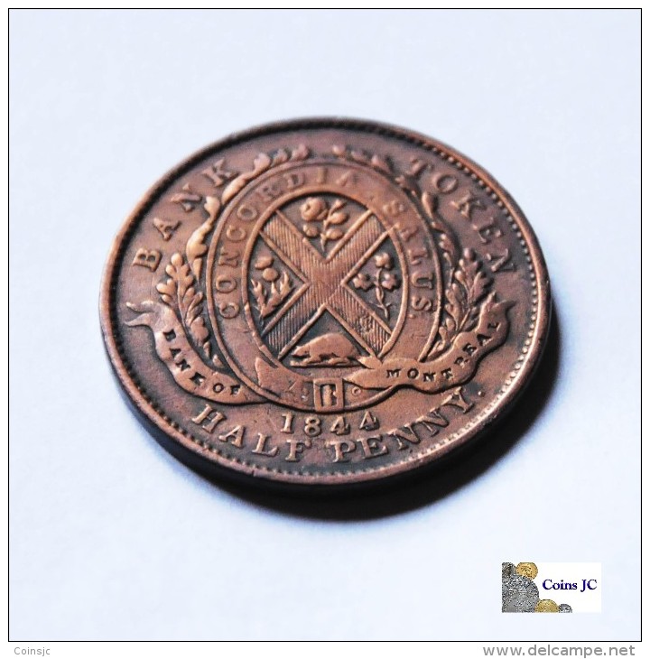 Canada - 1/2 Penny - 1844 - Canada