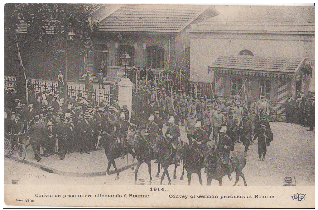 CPA - ROANNE: Convoi De Prisonniers Allemands. (3683)  Animation - Roanne