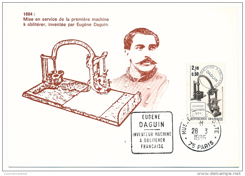 France - Lot De 10 Cartes "Eugène DAGUIN" Journée Du Timbre 1985 / Dont Simili Daguins Musées Riquewihr, Paris, Nantes - Tag Der Briefmarke