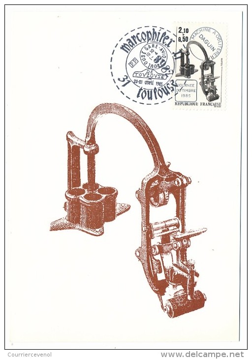 France - Lot De 10 Cartes "Eugène DAGUIN" Journée Du Timbre 1985 / Dont Simili Daguins Musées Riquewihr, Paris, Nantes - Journée Du Timbre