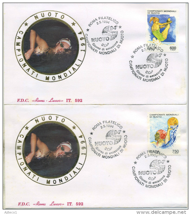 ITALIA - FDC  ROMA LUXOR 1994 -  MONDIALI DI NUOTO - SPORT - ANNULLO SPECIALE - FDC