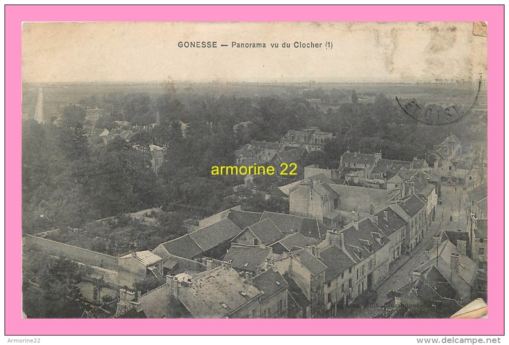 CPA   GONESSE   PANORAMA DU CLOCHER - Gonesse