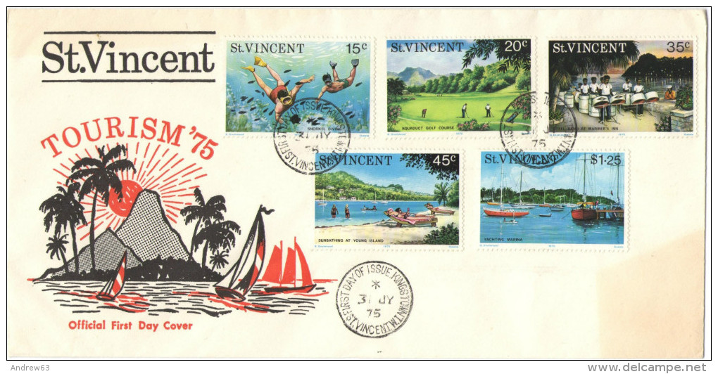SAINT VINCENT - ST.VINCENT - 1975 - TOURISM - FDC - St.Vincent (...-1979)