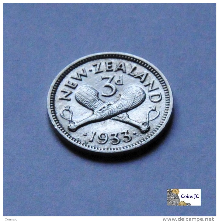 Nueva Zelanda - 3 Pence - 1933 - Neuseeland
