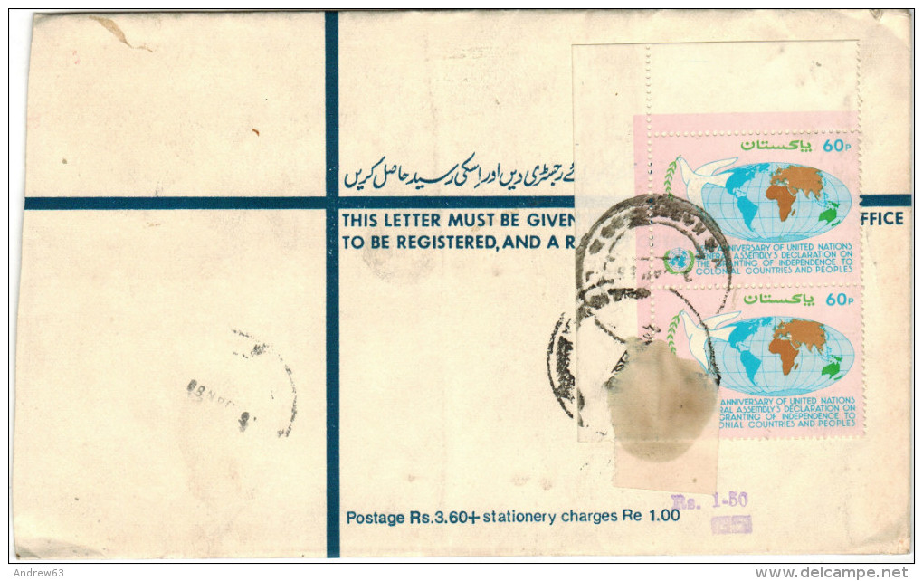 Pakistan - 1988 - Rs. 3.60 Overprinted With 3.80 + 2 Stamps On The Rear - 1980 - Intero Postale - Entier Postal - Pos... - Pakistan