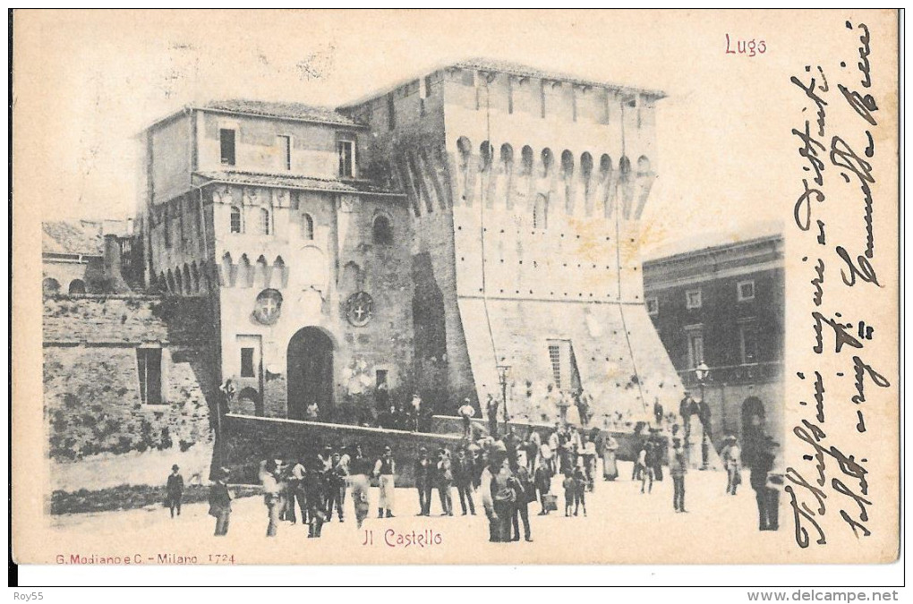 EMILIA ROMAGNA-RAVENNA-LUGO VEDUTA ANIMATA ENTRATA CASTELLO PRIMI 900 - Andere & Zonder Classificatie