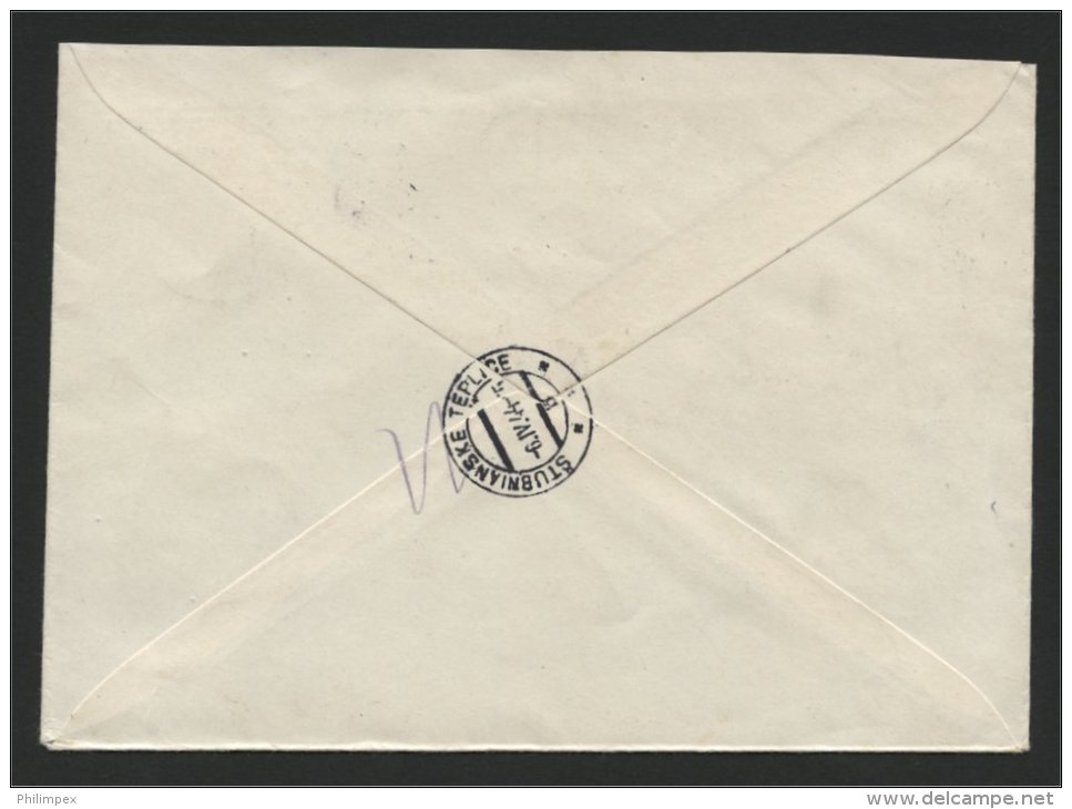 SLOVAKIA, AIRPOST COVER 1943 FROM Stubnanskie Teplice TO PRATTELN SWITZERLAND - Briefe U. Dokumente