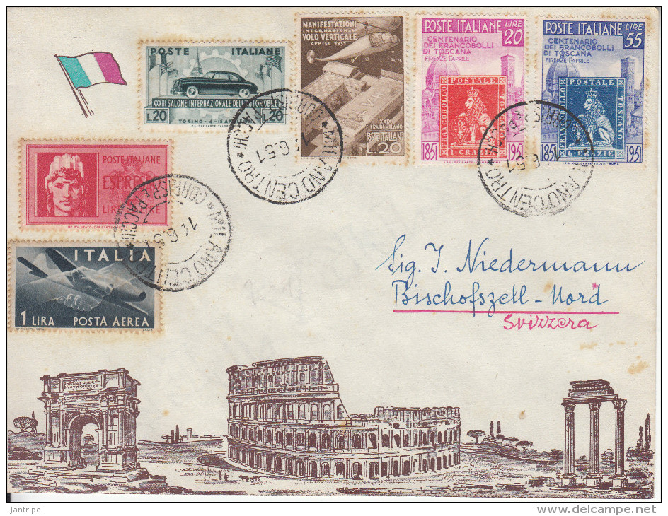 ITALY  FINE COVER 1951 - 1946-60: Usati