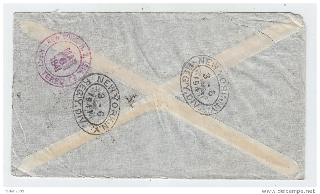 Brazil/USA AIRMAIL REGISTERED COVER 1941 - Poste Aérienne