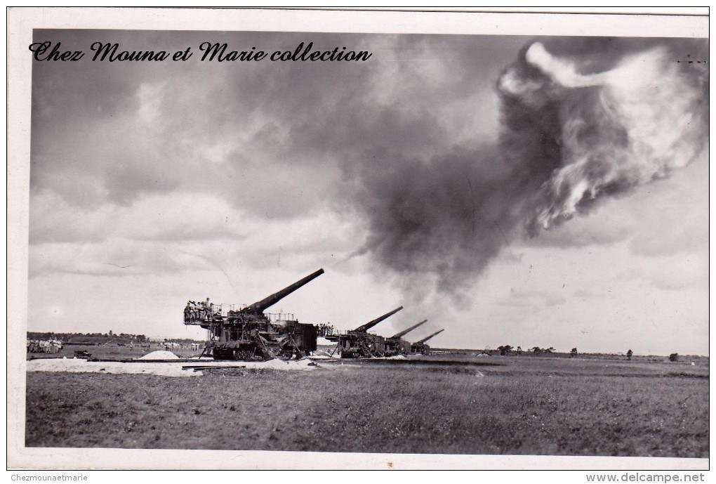 CPSM CARTE PHOTO MILITAIRE MOURMELON LE GRAND TIRS DE CANONS 2230 - Matériel