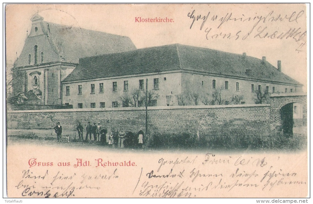 Gruss Aus Adlig Königlich Rehwalde Kr Graudenz Rywa&#322;d Królewskie Klosterkirche 20.5.1902 M Ortsstempel KÖNIGLICH RE - Westpreussen
