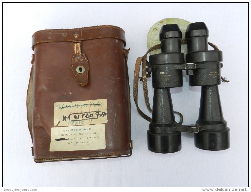 RARES JUMELLES MARINE NATIONALE 1955 HUET PARIS  -  7  X 50 Modéle 1955 - Optics