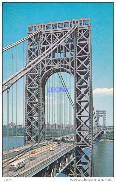 CPSM 9X14    De NEW YORK  - GEORGE WASHINGTON BRIDGE - Bruggen En Tunnels