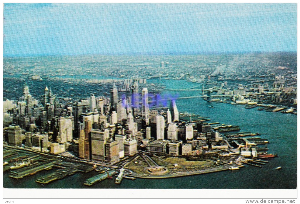 CPSM 9X14    De NEW YORK  -AERIAL VIEW Of LOWER MANHATTAN - Manhattan