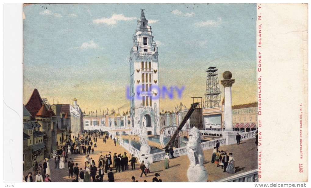 CPSM 9X14    De NEW YORK  - GENERAL VIEW OF DREAMLAND - CONEY ISLAND - Long Island