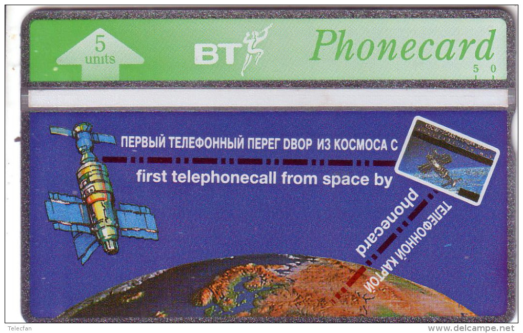 GB UK ESPACE SPACE 1er TELEPHONECALL FROM SPACE STATION MIR PRIVEE 5U MINT NEUVE IN FOLDER - Espace