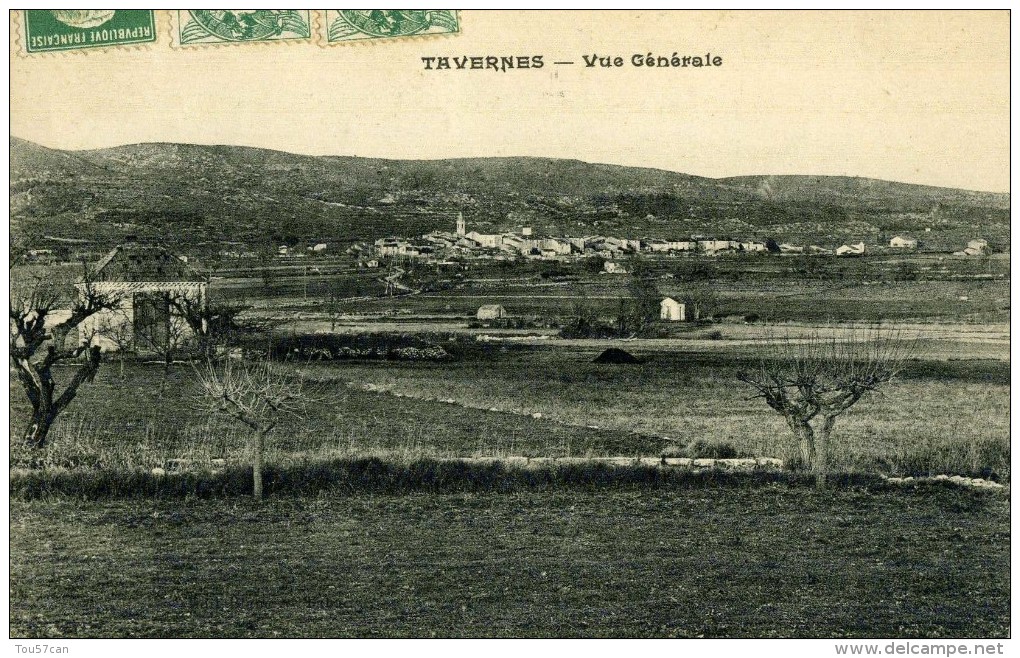 TAVERNES - VAR (83) - CPA  DE 1927. - Tavernes