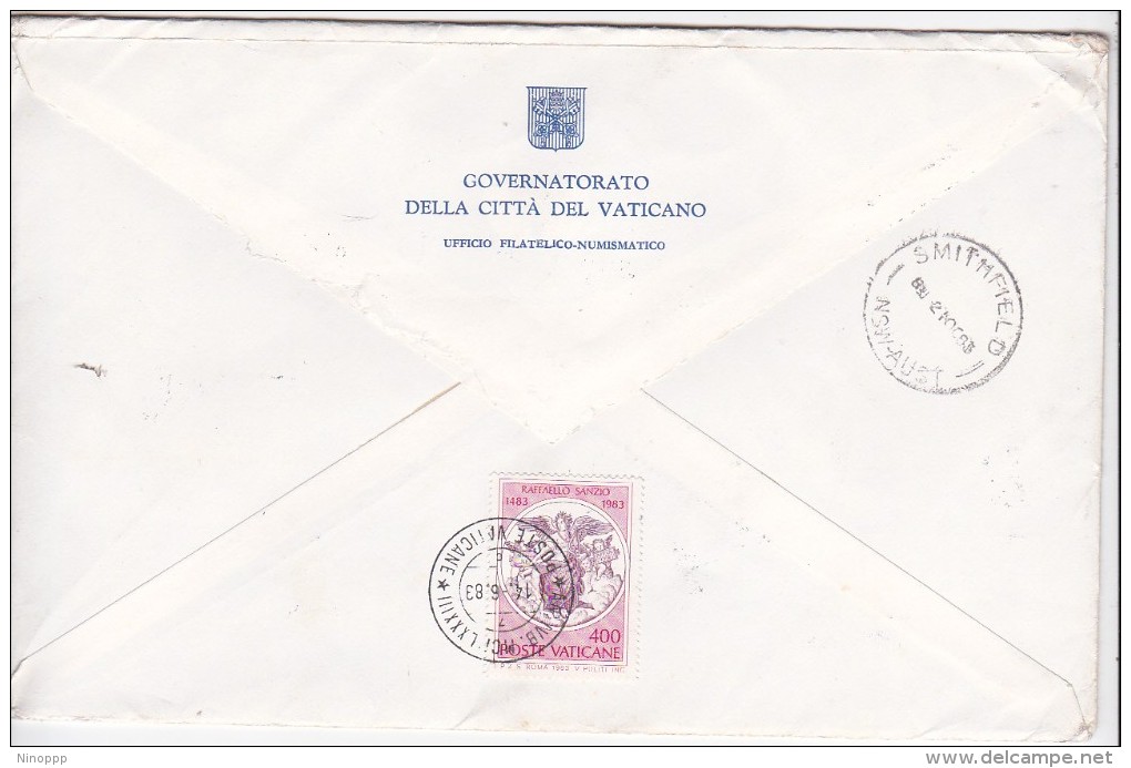 Vatican City 1983 Registered Cover Sent To Australia - Gebraucht