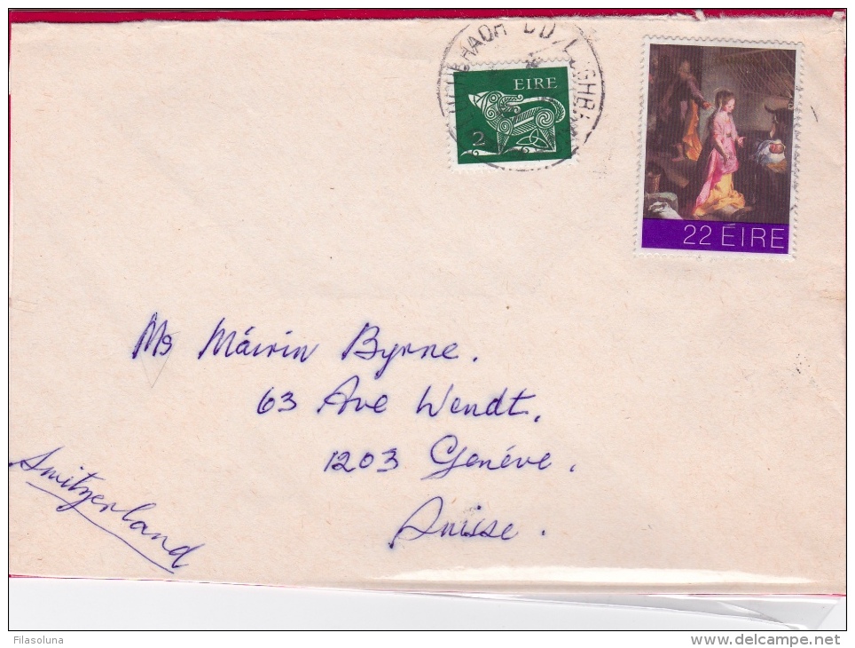 02061 Carta Y Recorte Irlanda A Geneve 1981 - Lettres & Documents