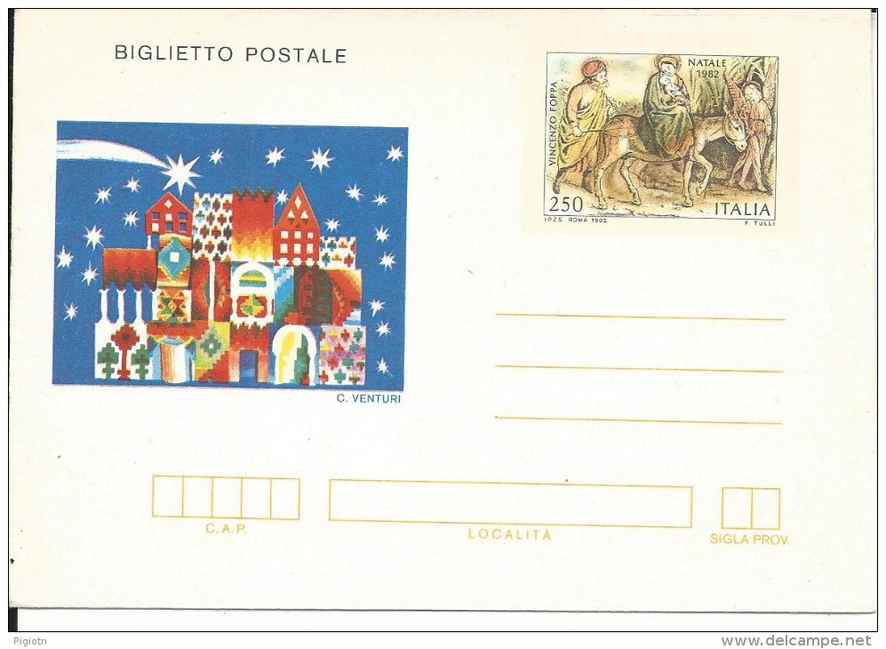 BPB55-INTERO POSTALE -B55 -BIGLIETTO POSTALE NATALE '82 L.200- NUOVO - Interi Postali