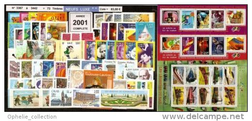 FRANCE 2001 'Année Complète Timbres Oblitérés - 2000-2009