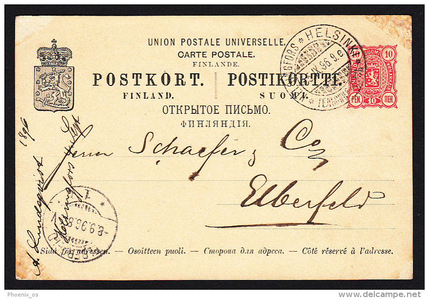 FINLAND - Suomi - Helsinki / Helsingfors, Postal Stationery, Year 1896, Russian Government - Lettres & Documents