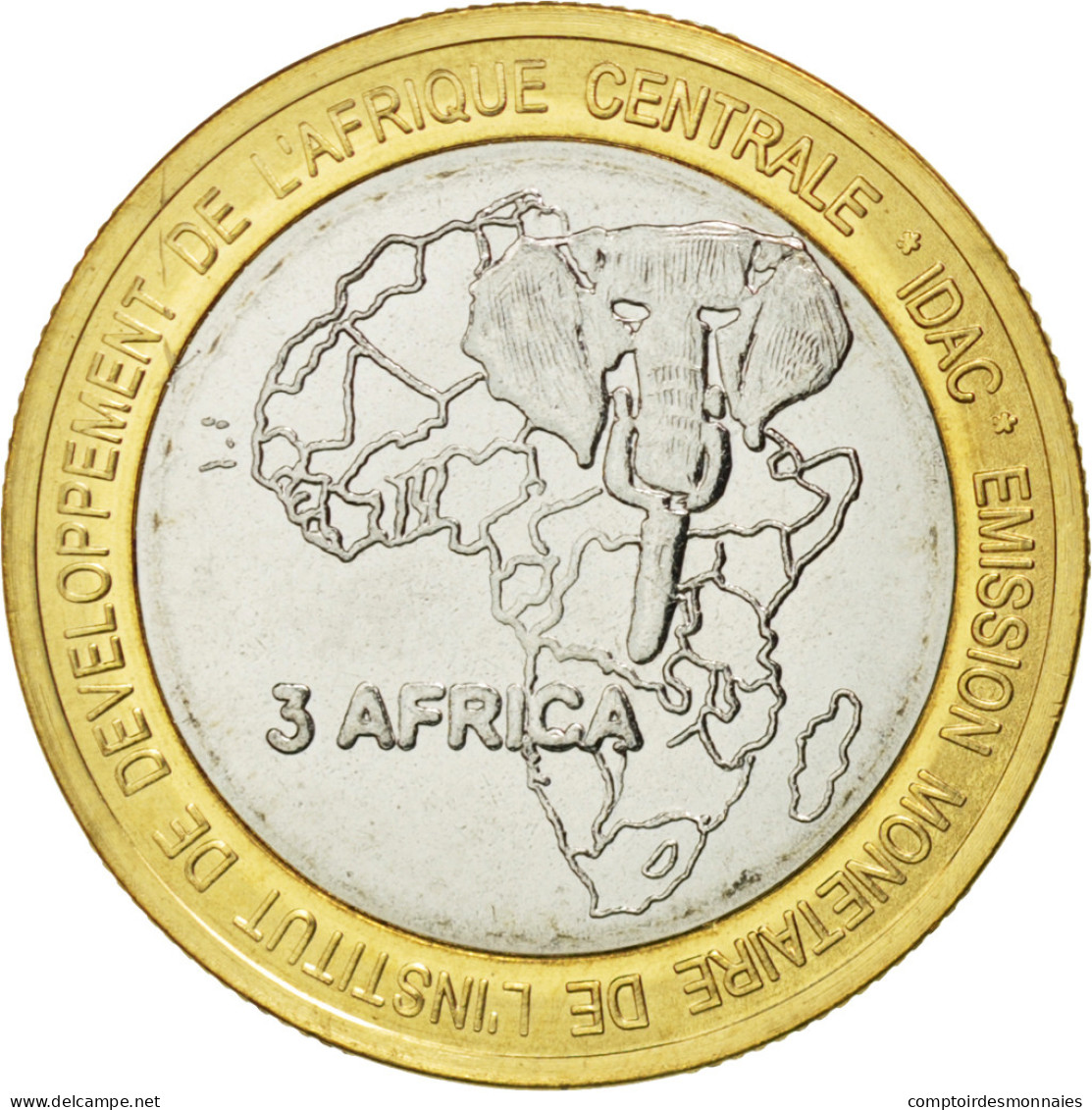 Monnaie, Cameroun, 4500 CFA Francs-3 Africa, 2005, SPL, Bi-Metallic, KM:24 - Kameroen