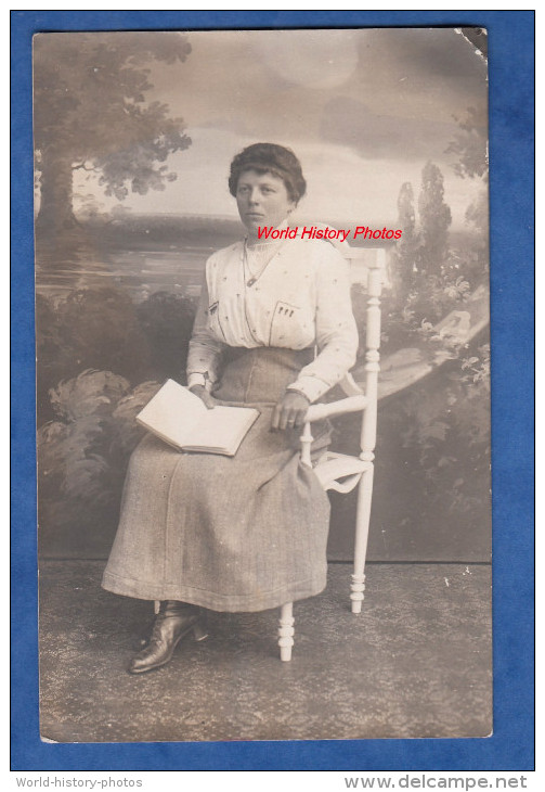 CPA Photo - BRAINE LE COMTE - Portrait De Melle Emilie GILLIART , Cultivatrice - TOP RARE - Braine-le-Comte