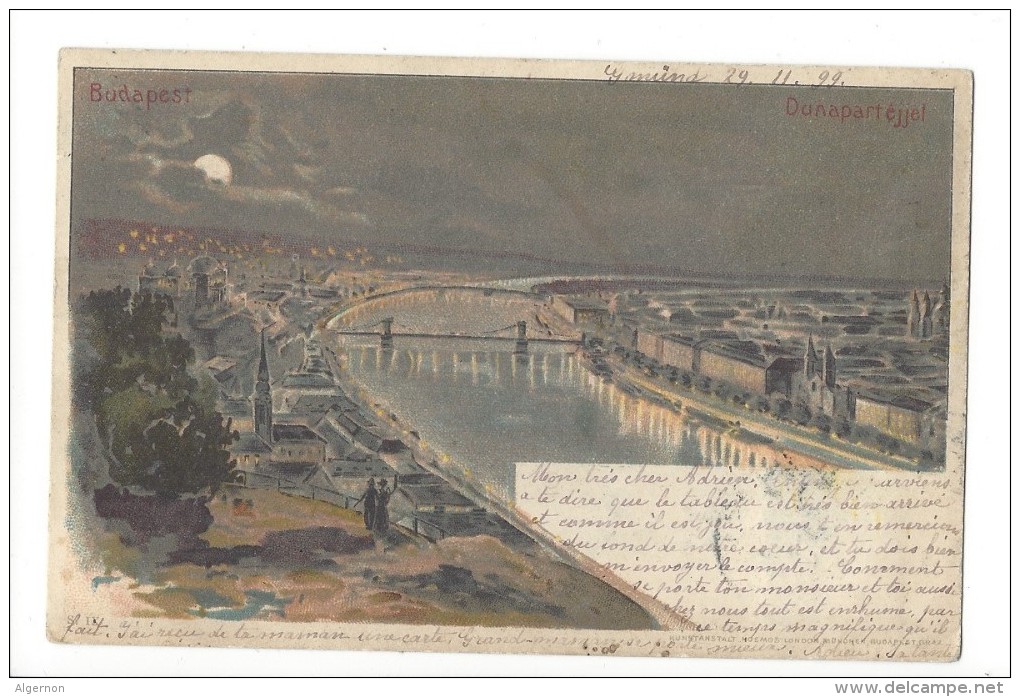 10842 -  Budapest Au Clair De Lune En 1899 - Hongrie