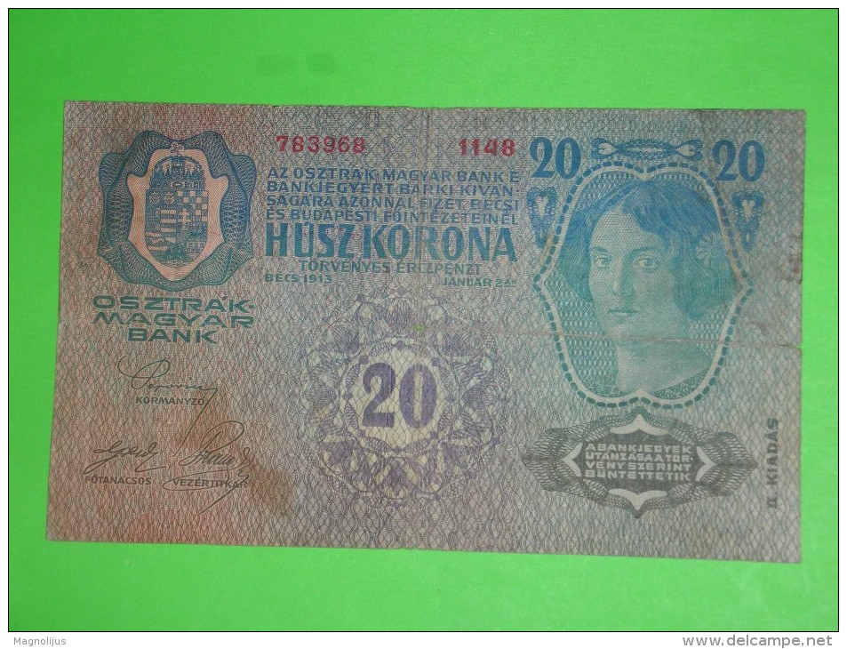 Austria-Hungary Monarchy,zwanzig Kronen,20 Korona,deutschosterreich Stamp,banknote,paper Money,bill,geld,vintage - Autriche