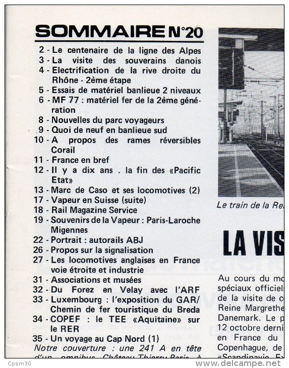 Rail Mag N° 020 MF77; Marc De Caso 4p; Autorails ABJ; Loco Anglaise En France; 4 Photo Au Centre - Trains