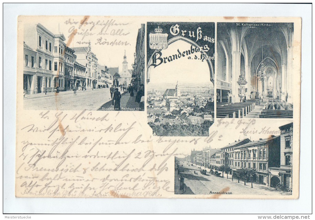 AK - Gruss Aus Brandenburg An Der Havel - 4 Ansichten - Gelaufen 14.5.1906 - Brandenburg