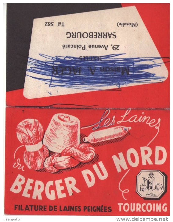 Calendrier Petit Format - Les Laines Du Berger Du Nord - Sarrebourg - Petit Format : 1941-60