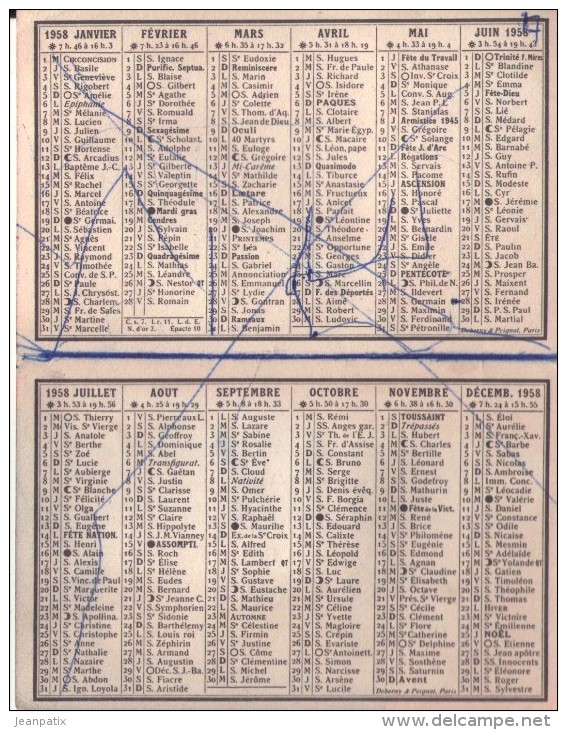 Calendrier Petit Format - Les Laines Du Berger Du Nord - Sarrebourg - Petit Format : 1941-60