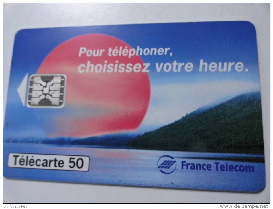 RARE : DOUBLE FRAPPE NUMEROTATION SUR SOLEIL ROUGE 50U SC5 USED CARD - Variétés