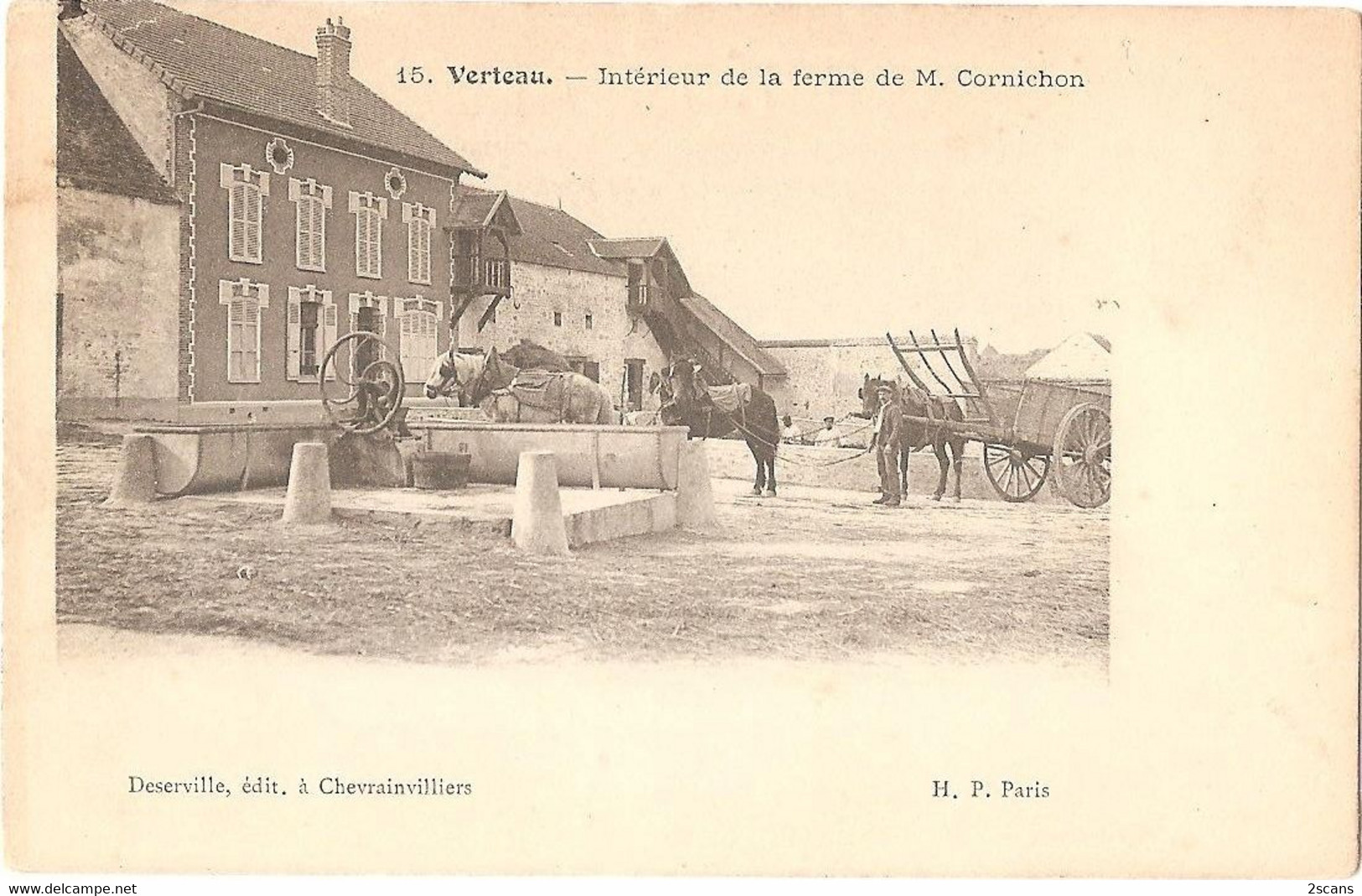 Dépt 77 - CHEVRAINVILLIERS - Verteau - Intérieur De La Ferme De M. Cornichon - (Deserville, édit.) - Env. De Nemours - Other & Unclassified